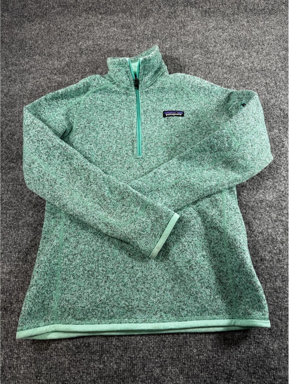 Patagonia Better Women's Sweater Size XSmall Green 1/4 Zip Pullover - Picture 1 of 8